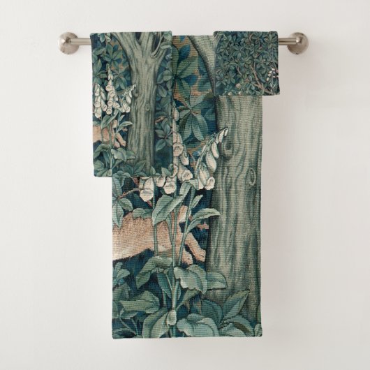 William Morris Woodland Tapestry Konijnen Bad Handdoek (Insitu)