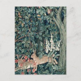 William Morris Woodland Tapestry Konijnen Briefkaart