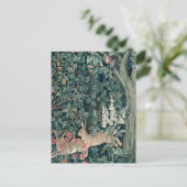 William Morris Woodland Tapestry Konijnen Briefkaart (Staand voorkant)