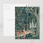 William Morris Woodland Tapestry Konijnen Briefkaart (Voorkant / Achterkant)