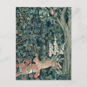 William Morris Woodland Tapestry Konijnen Briefkaart (Voorkant)