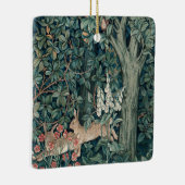 William Morris Woodland Tapestry Konijnen Keramisch Ornament (Rechts)
