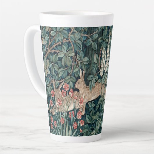 William Morris Woodland Tapestry Konijnen Latte Mok (Linkerhoek)