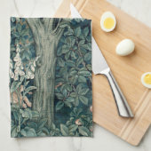 William Morris Woodland Tapestry Konijnen Theedoek (Quarter Fold)