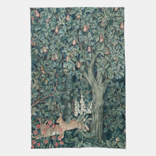 William Morris Woodland Tapestry Konijnen Theedoek