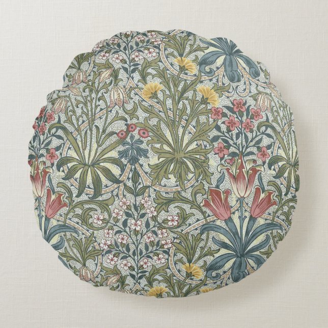William Morris Woodland Weeds Rond Kussen (Voorkant)