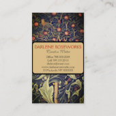 William Morris Woodpecker Oranje levensboom Visitekaartje (Achterkant)