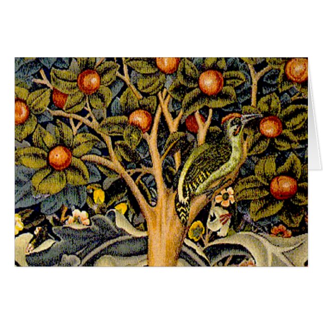 William Morris Woodpecker Tapestry Arts & Crafts (Voorkant Horizontaal)