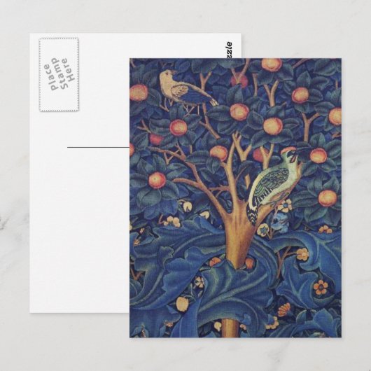 William Morris Woodpecker Tapestry Arts & Crafts Briefkaart