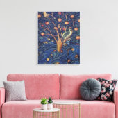 William Morris Woodpecker Tapestry Arts & Crafts Canvas Afdruk (Insitu (Woonkamer))