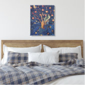 William Morris Woodpecker Tapestry Arts & Crafts Canvas Afdruk (Insitu (Slaapkamer))