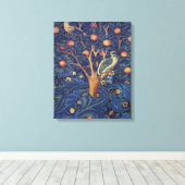 William Morris Woodpecker Tapestry Arts & Crafts Canvas Afdruk (Insitu (Houten vloer))