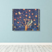 William Morris Woodpecker Tapestry Arts & Crafts Canvas Afdruk (Insitu (Houten vloer))