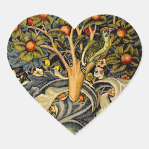 William Morris Woodpecker Tapestry Arts & Crafts Hart Sticker