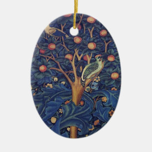 William Morris Woodpecker Tapestry Arts & Crafts Keramisch Ornament