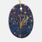 William Morris Woodpecker Tapestry Arts & Crafts Keramisch Ornament (Achterkant)