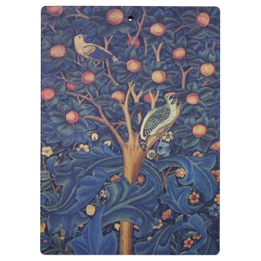 William Morris Woodpecker Tapestry Arts & Crafts Klembord (Achterkant)