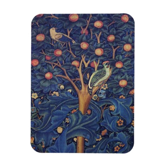 William Morris Woodpecker Tapestry Arts & Crafts Magneet (Verticaal)