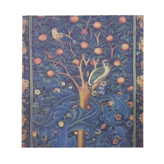 William Morris Woodpecker Tapestry Arts & Crafts Notitieblok (Voorkant)