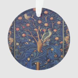 William Morris Woodpecker Tapestry Arts & Crafts Ornament