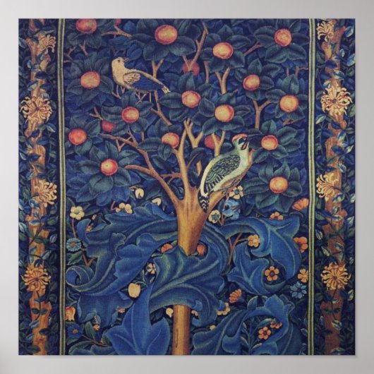 William Morris Woodpecker Tapestry Arts & Crafts Poster (Voorkant)