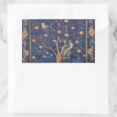 William Morris Woodpecker Tapestry Arts & Crafts Rechthoekige Sticker (Tas)