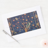 William Morris Woodpecker Tapestry Arts & Crafts Rechthoekige Sticker (Envelop)