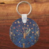 William Morris Woodpecker Tapestry Arts & Crafts Sleutelhanger (Voorkant)