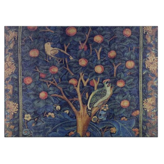 William Morris Woodpecker Tapestry Arts & Crafts Snijplank (Voorkant)