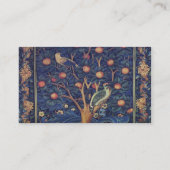 William Morris Woodpecker Tapestry Arts & Crafts Visitekaartje (Achterkant)