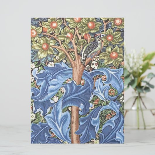 William Morris Woodpecker Tapestry Floral  (Staand voorkant)