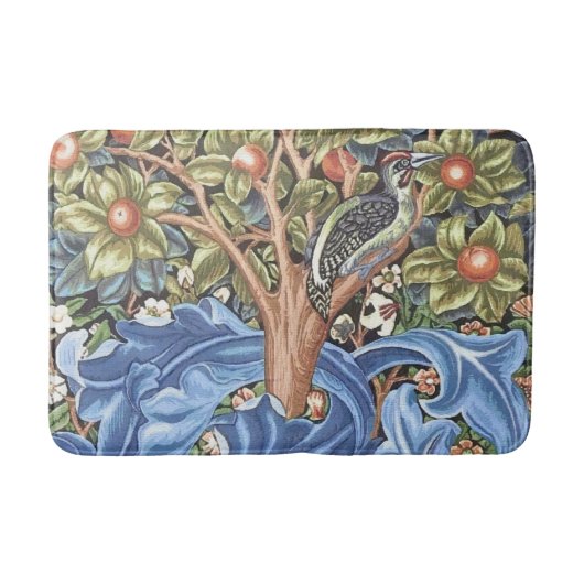 William Morris Woodpecker Tapestry Floral  Badmat (Voorkant)