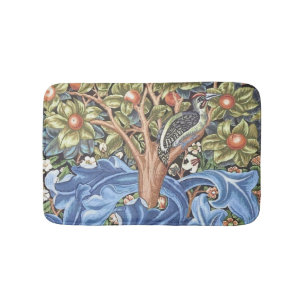 William Morris Woodpecker Tapestry Floral  Badmat