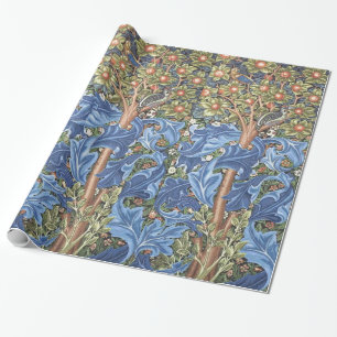 William Morris Woodpecker Tapestry Floral Cadeaupapier