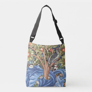 William Morris Woodpecker Tapestry Floral  Crossbody Tas