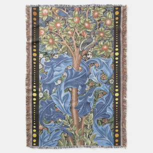 William Morris Woodpecker Tapestry Floral  Deken