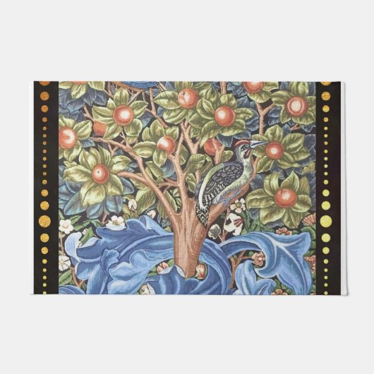 William Morris Woodpecker Tapestry Floral Deurmat (Voorkant)