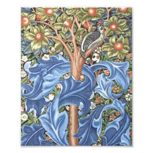 William Morris Woodpecker Tapestry Floral Foto Afdruk