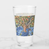 William Morris Woodpecker Tapestry Floral Glas (Achterkant)