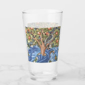 William Morris Woodpecker Tapestry Floral Glas (Voorkant)