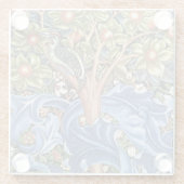 William Morris Woodpecker Tapestry Floral  Glazen Onderzetter (Achterkant)