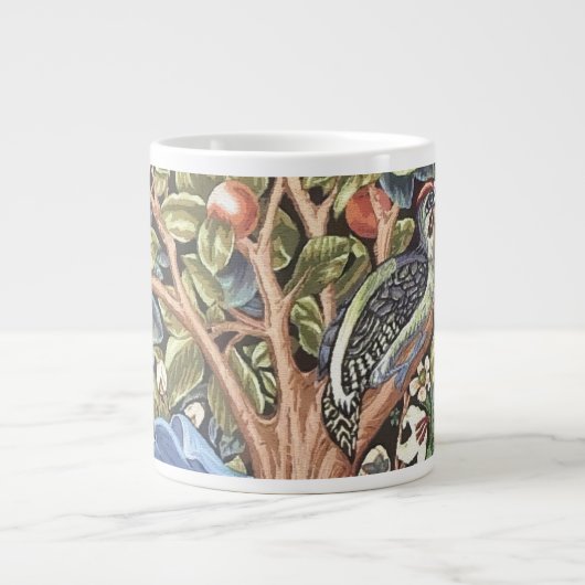 William Morris Woodpecker Tapestry Floral  Grote Koffiekop (Voorkant)