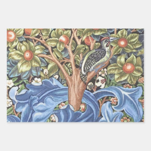 William Morris Woodpecker Tapestry Floral Inpakpapier Vel