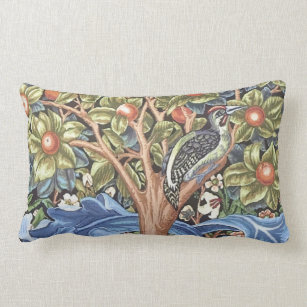 William Morris Woodpecker Tapestry Floral  Kussen