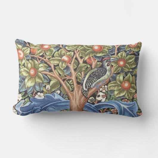 William Morris Woodpecker Tapestry Floral  Kussen (Voorkant)