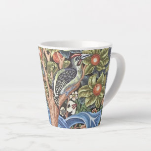William Morris Woodpecker Tapestry Floral  Latte Mok