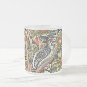 William Morris Woodpecker Tapestry Floral Matglas Koffiemok