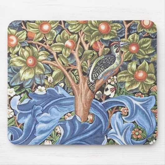 William Morris Woodpecker Tapestry Floral  Muismat (Voorkant)