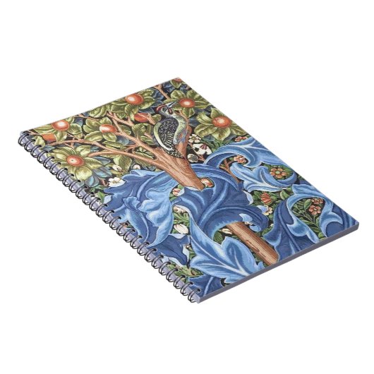William Morris Woodpecker Tapestry Floral  Notitieboek (Rechterzijde)