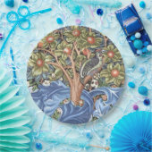 William Morris Woodpecker Tapestry Floral Papieren Bordje (Feest)